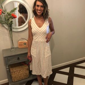 Red, white and blue linen dress. $40